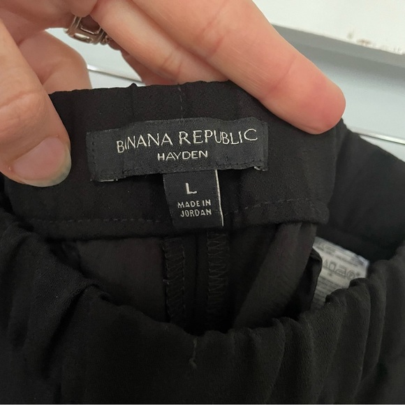 Banana Republic Hayden Black Dress Pants Trousers Straight-Leg sz Large - Picture 3 of 11